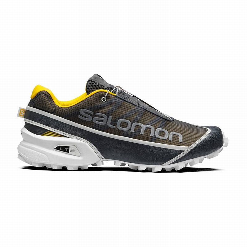 SALOMON UK STREETCROSS - Mens Trail Running Shoes Dark Blue/Yellow,YAFB42375